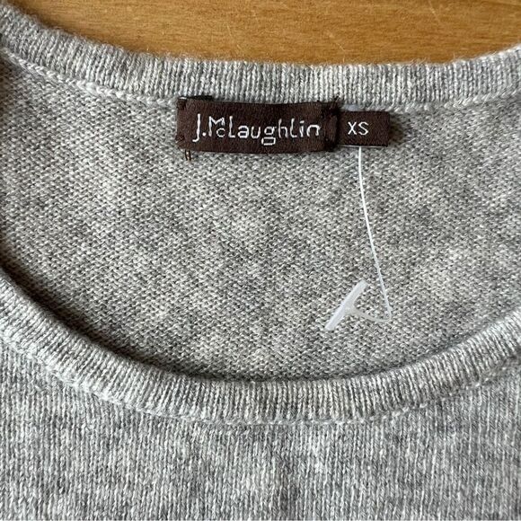 J MCLAUGHLIN WYNN CASHMERE SWEATER NWOT XS GRAY PUFF SLEEVE LUXURY MINIMALIST - Picture 11 of 12